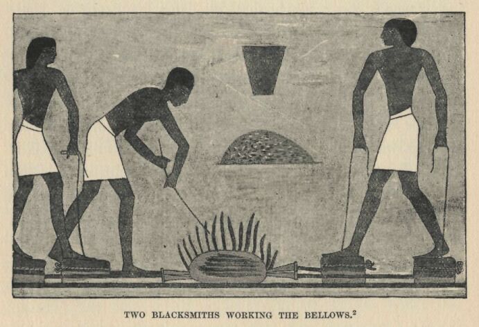 blacksmiths on bellows